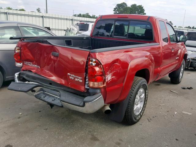 5TETU62N26Z218897 - 2006 TOYOTA TACOMA PRE RED photo 4