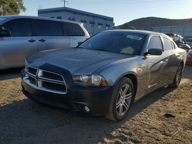 2C3CDXHG5CH300052 - 2012 DODGE CHARGER SX GRAY photo 2