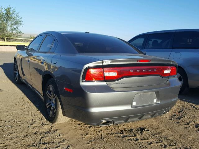 2C3CDXHG5CH300052 - 2012 DODGE CHARGER SX GRAY photo 3