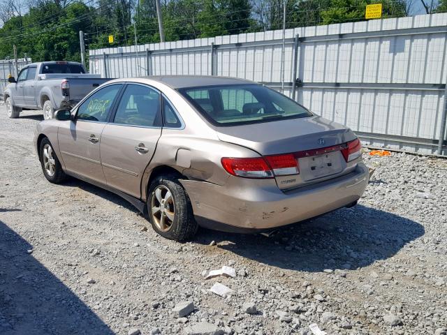 KMHFC46F17A186345 - 2007 HYUNDAI AZERA SE BEIGE photo 3