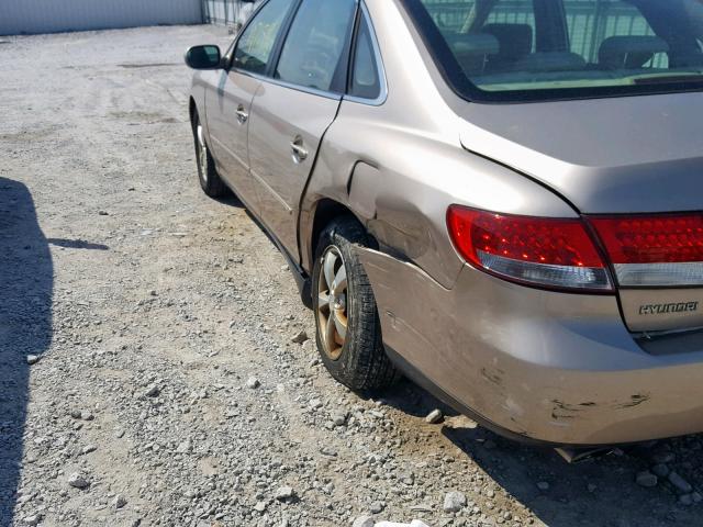 KMHFC46F17A186345 - 2007 HYUNDAI AZERA SE BEIGE photo 9