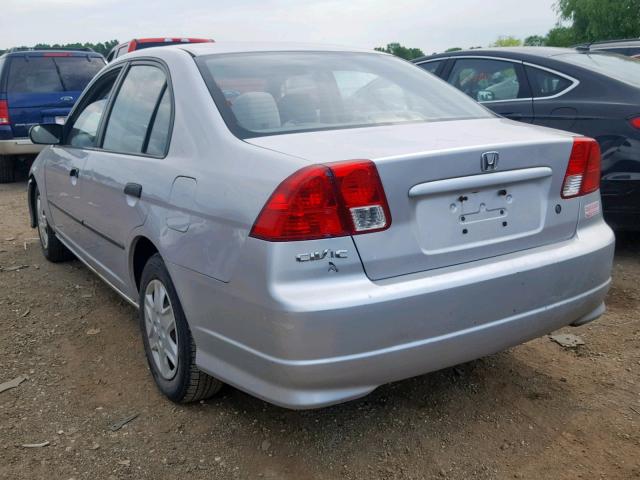 1HGES16314L025406 - 2004 HONDA CIVIC DX V SILVER photo 3