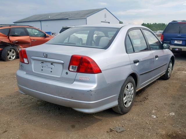 1HGES16314L025406 - 2004 HONDA CIVIC DX V SILVER photo 4