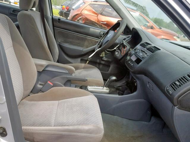 1HGES16314L025406 - 2004 HONDA CIVIC DX V SILVER photo 5