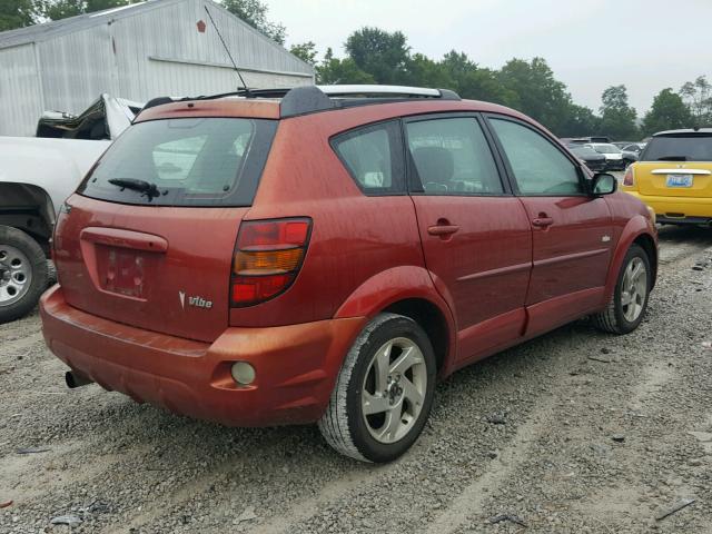 5Y2SL62814Z434340 - 2004 PONTIAC VIBE RED photo 4