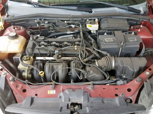 1FAFP34N27W341071 - 2007 FORD FOCUS ZX4 BURGUNDY photo 7