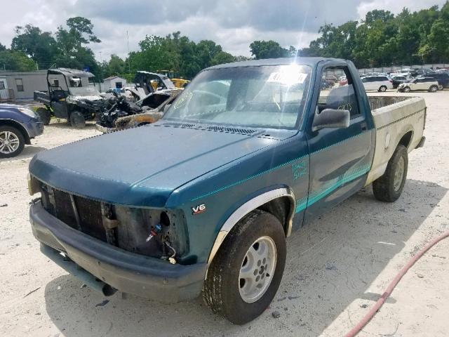 1B7FL26X2SW946120 - 1995 DODGE DAKOTA TWO TONE photo 2