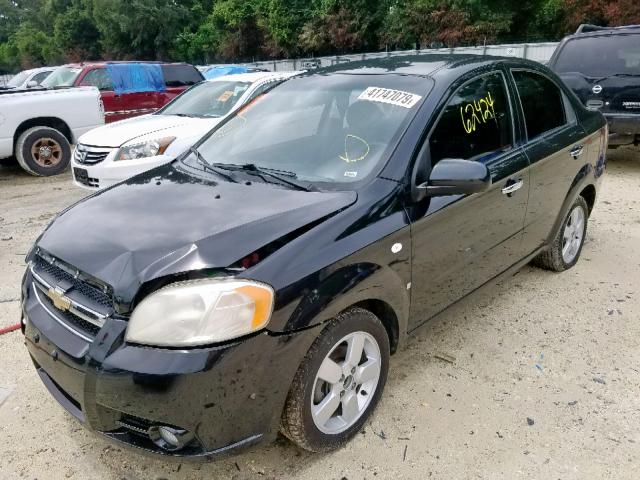 KL1TG56628B135408 - 2008 CHEVROLET AVEO LT BLACK photo 2