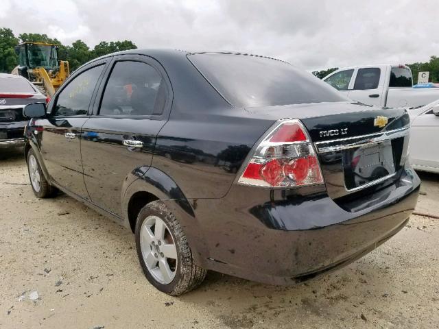 KL1TG56628B135408 - 2008 CHEVROLET AVEO LT BLACK photo 3