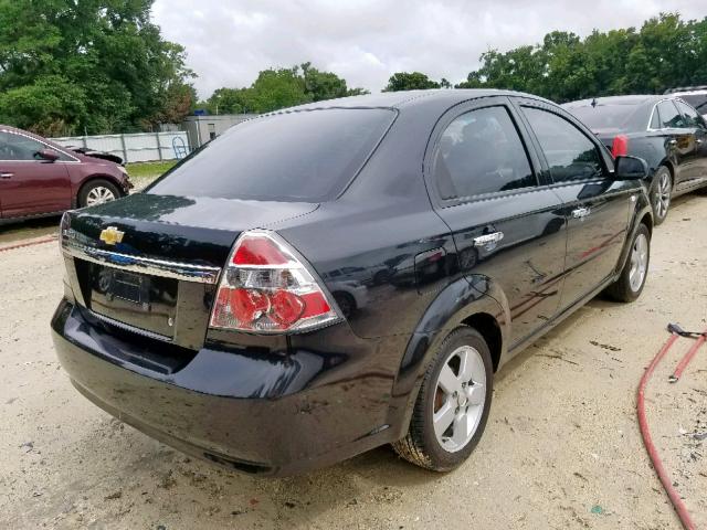 KL1TG56628B135408 - 2008 CHEVROLET AVEO LT BLACK photo 4