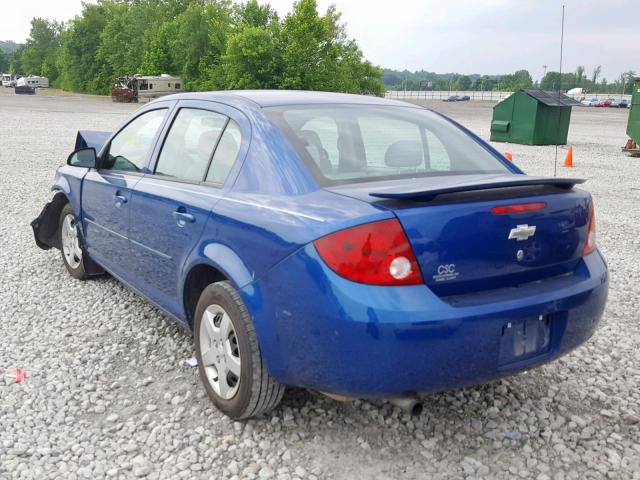 1G1AK52F057552280 - 2005 CHEVROLET COBALT BLUE photo 3