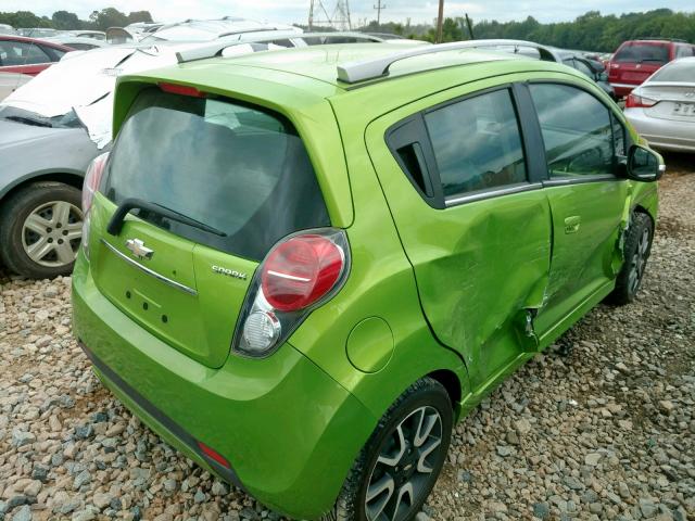 KL8CF6S9XEC478449 - 2014 CHEVROLET SPARK 2LT GREEN photo 4