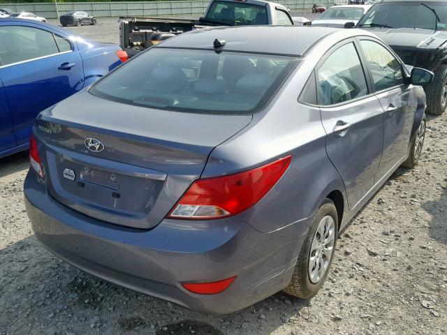 KMHCT4AE3HU210050 - 2017 HYUNDAI ACCENT SE GRAY photo 4