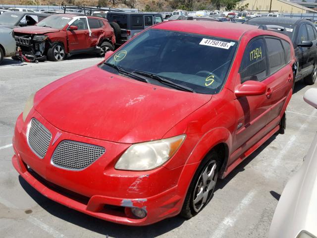 5Y2SL65846Z418339 - 2006 PONTIAC VIBE RED photo 2