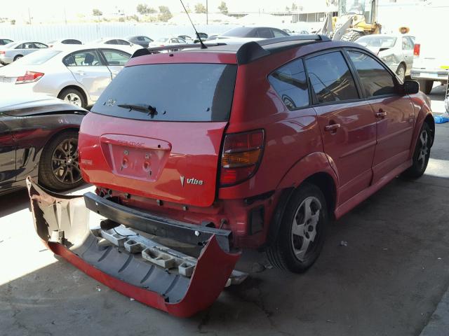 5Y2SL65846Z418339 - 2006 PONTIAC VIBE RED photo 4