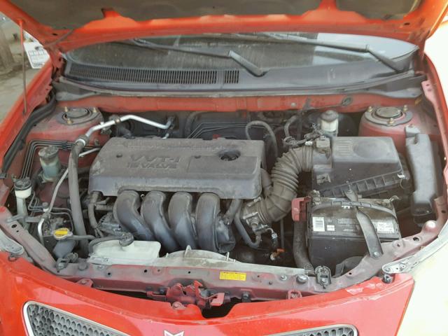 5Y2SL65846Z418339 - 2006 PONTIAC VIBE RED photo 7