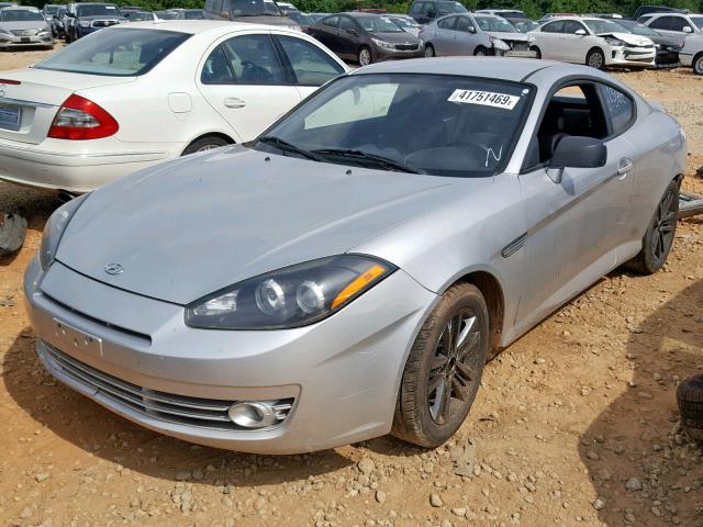 KMHHM66D88U292534 - 2008 HYUNDAI TIBURON GS SILVER photo 2