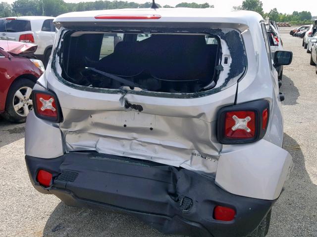 ZACCJAAT7FPB77740 - 2015 JEEP RENEGADE S ვერცხლისფერი ფოტო 9