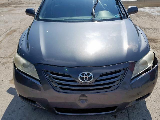 4T1BE46K67U604502 - 2007 TOYOTA CAMRY NEW GRAY photo 7