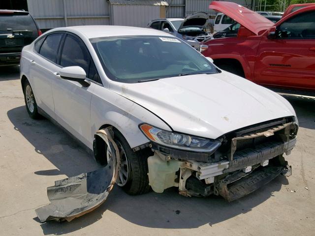 3FA6P0G77FR254201 - 2015 FORD FUSION S WHITE photo 1