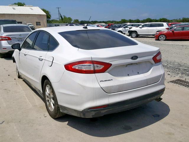 3FA6P0G77FR254201 - 2015 FORD FUSION S WHITE photo 3