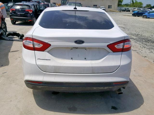 3FA6P0G77FR254201 - 2015 FORD FUSION S WHITE photo 9