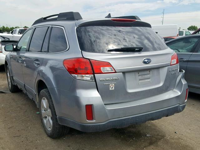 4S4BRDJCXB2417675 - 2011 SUBARU OUTBACK 3. SILVER photo 3