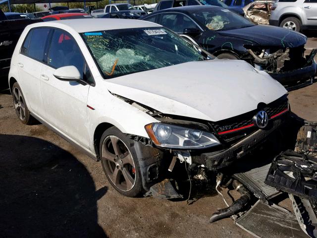 3VW4T7AU3GM020041 - 2016 VOLKSWAGEN GTI S/SE WHITE photo 1