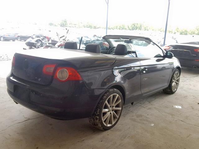 WVWDB71F07V034878 - 2007 VOLKSWAGEN EOS 3.2L S BLACK photo 4