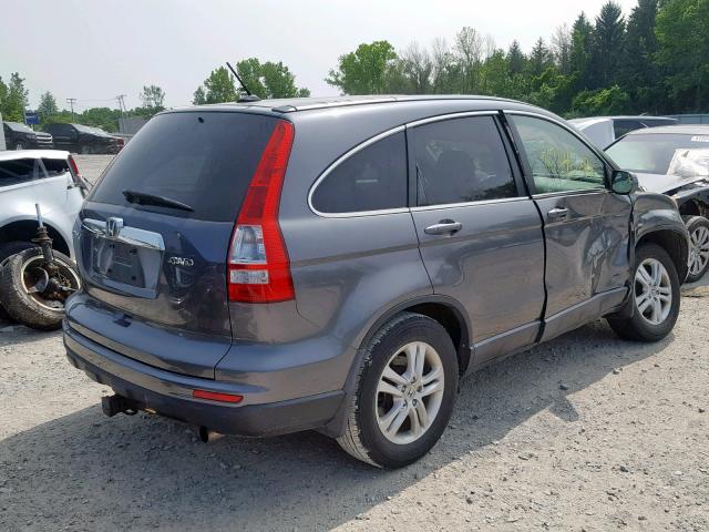 JHLRE4H71AC015904 - 2010 HONDA CR-V EXL GRAY photo 4