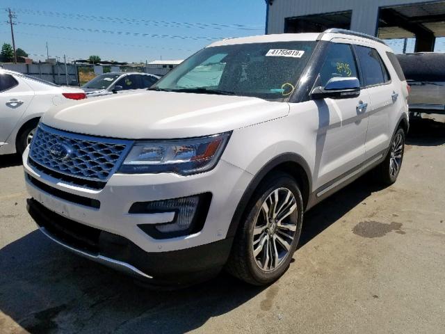 1FM5K8HT0GGB62687 - 2016 FORD EXPLORER P WHITE photo 2