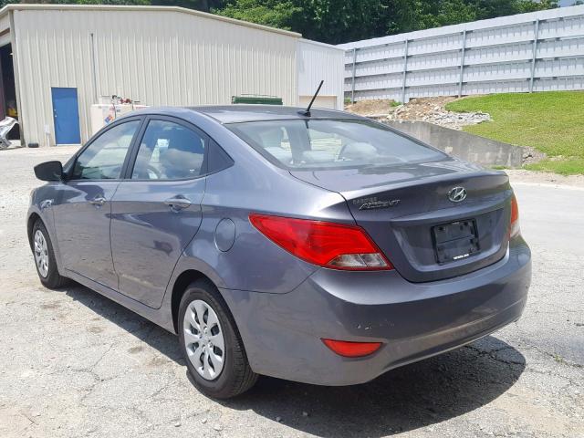 KMHCT4AE2HU193788 - 2017 HYUNDAI ACCENT SE GRAY photo 3