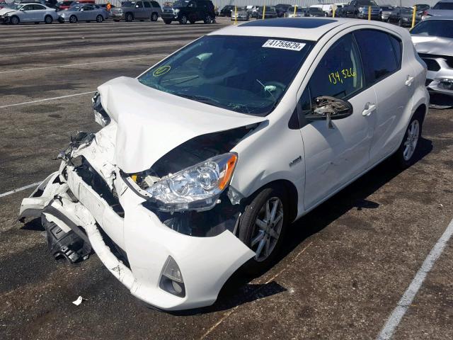 JTDKDTB39C1029078 - 2012 TOYOTA PRIUS C WHITE photo 2