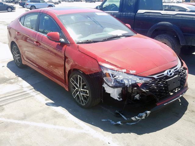 KMHD04LB1KU835036 - 2019 HYUNDAI ELANTRA SP RED photo 1