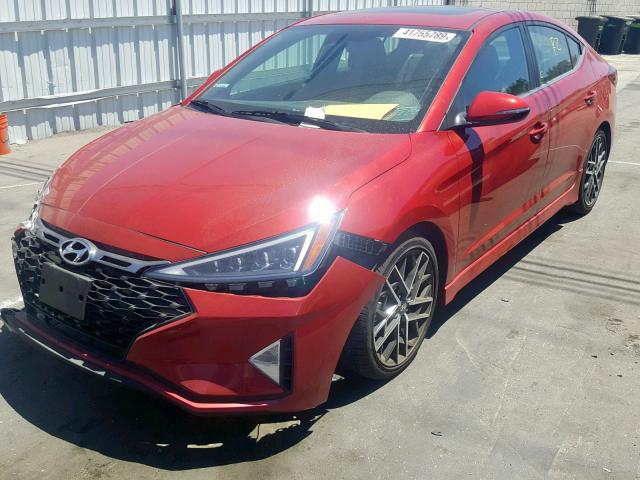 KMHD04LB1KU835036 - 2019 HYUNDAI ELANTRA SP RED photo 2