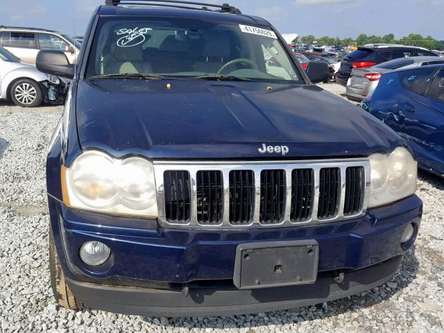 1J4HR58N85C546082 - 2005 JEEP GRAND CHER BLUE photo 9