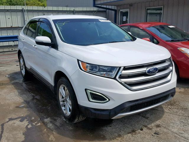 2FMTK4J87FBC02775 - 2015 FORD EDGE SEL WHITE photo 1