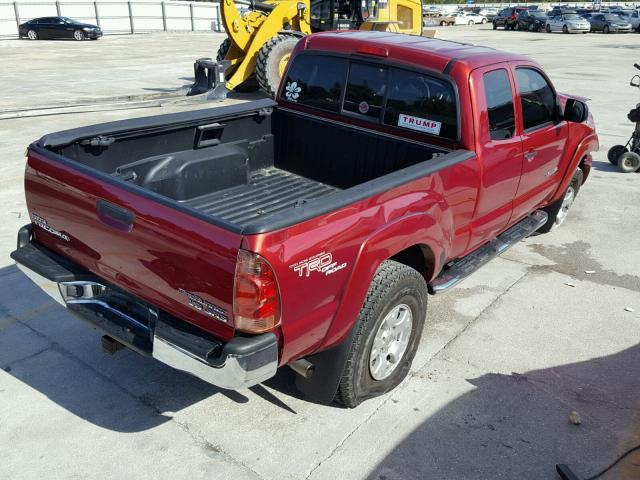 5TETU62NX5Z083697 - 2005 TOYOTA TACOMA PRE RED photo 4