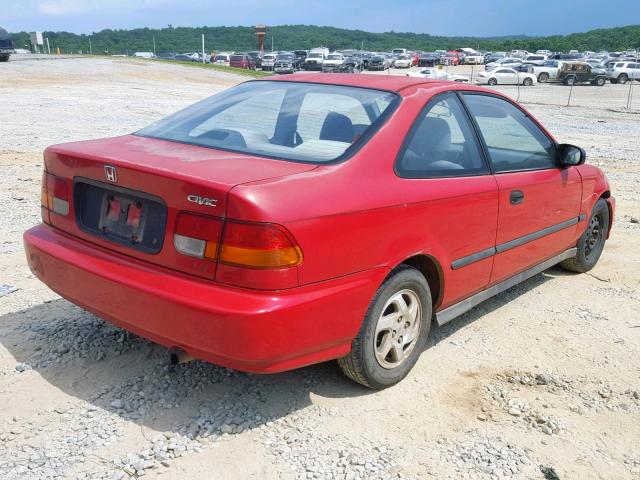 1HGEJ6220TL050986 - 1996 HONDA CIVIC DX RED photo 4