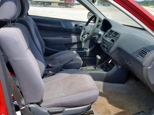 1HGEJ6220TL050986 - 1996 HONDA CIVIC DX RED photo 5