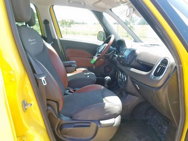 ZFBCFADHXEZ022675 - 2014 FIAT 500L TREKK YELLOW photo 5