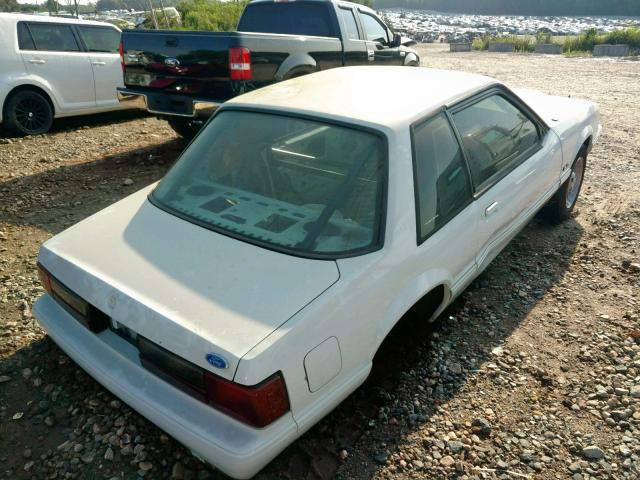 1FACP40A4LF123798 - 1990 FORD MUSTANG LX WHITE photo 4