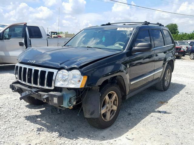 1J8HR58285C595593 - 2005 JEEP GRAND CHER BLACK photo 2