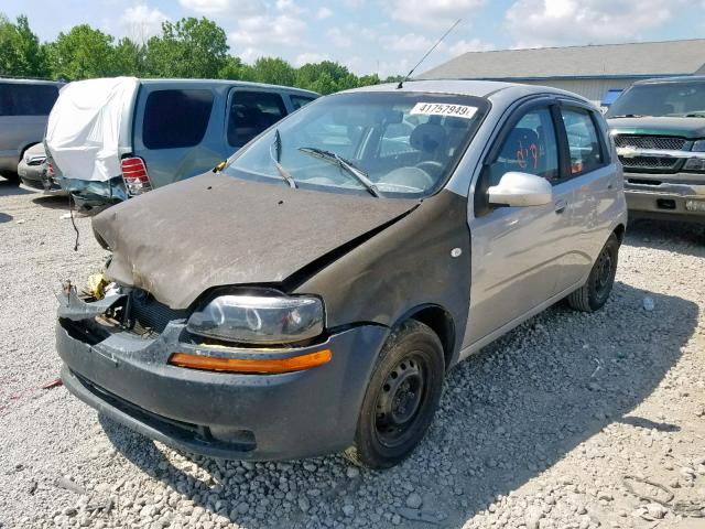 KL1TD66607B756806 - 2007 CHEVROLET AVEO BASE Күміс фото 2