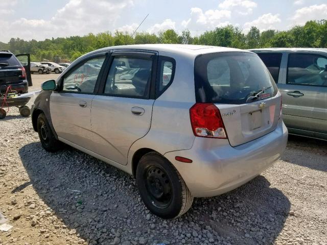 KL1TD66607B756806 - 2007 CHEVROLET AVEO BASE Күміс фото 3