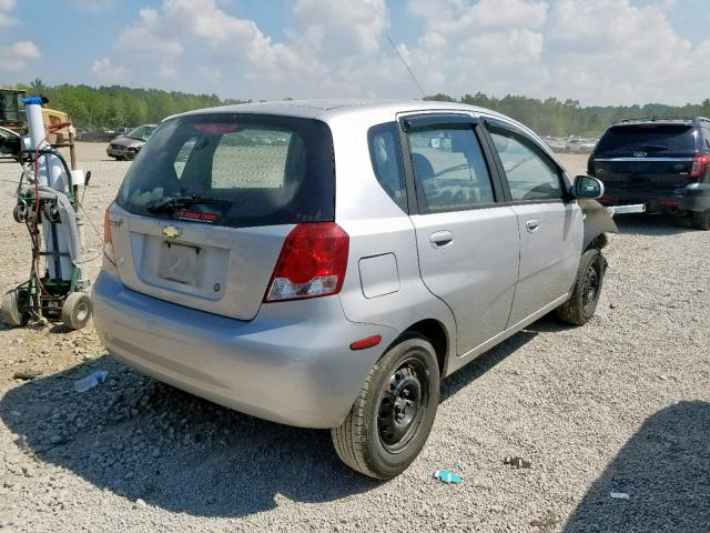 KL1TD66607B756806 - 2007 CHEVROLET AVEO BASE Күміс фото 4