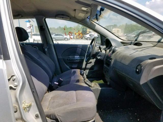 KL1TD66607B756806 - 2007 CHEVROLET AVEO BASE Күміс фото 5