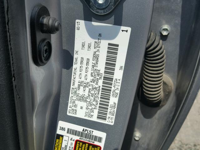 5TFAW5F12FX448644 - 2015 TOYOTA TUNDRA CRE GRAY photo 10