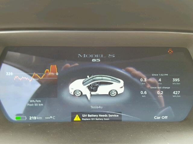 5YJSA1H18EFP47606 - 2014 TESLA MODEL S Սպիտակ լուսանկար 9