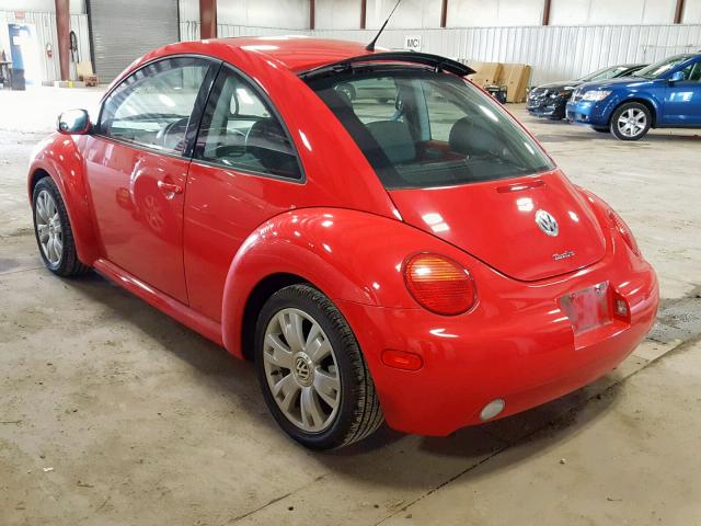 3VWCD21C83M444277 - 2003 VOLKSWAGEN NEW BEETLE წითელი ფოტო 3